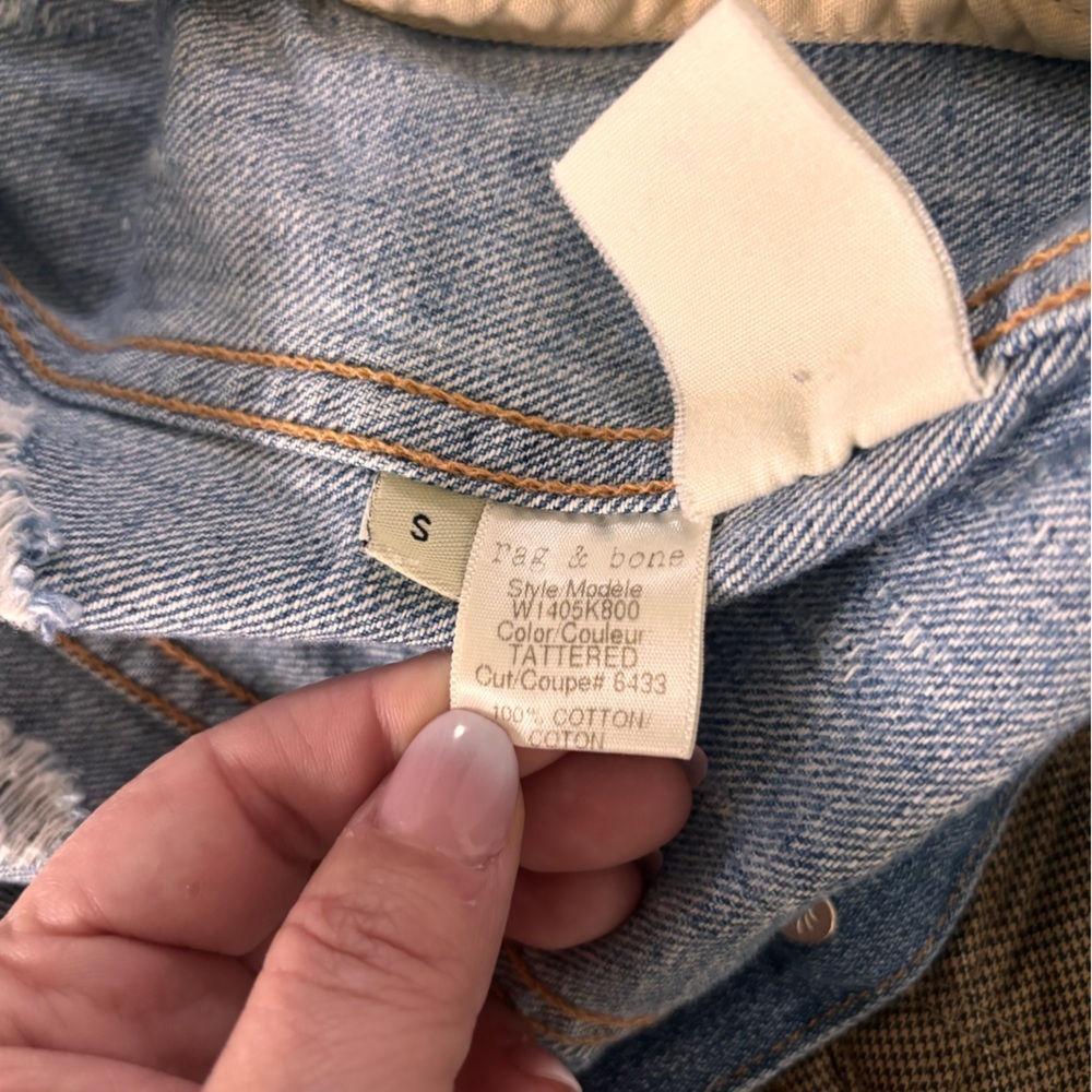 rag & bone Light Blue Denim Jacket - Picture 9 of 9